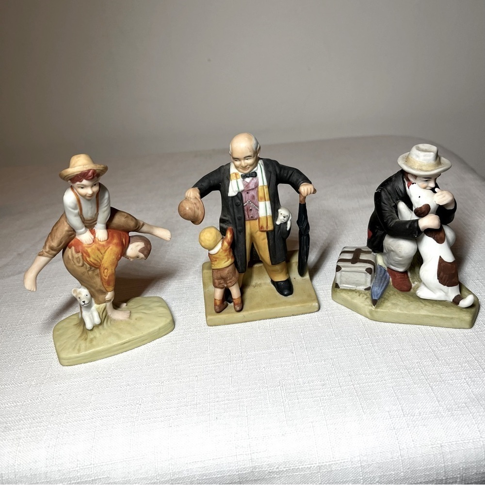 The Danbury Mint Leapfrog, The Gift, and Homecoming Figurines. 4”. Vintage